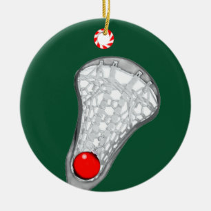 Lacrosse Mom Holiday Gift Ceramic Ornament