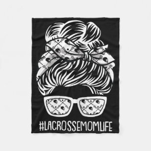 Lacrosse Mom Life Mothers Day Lax Sport Mama Mommy Fleece Blanket