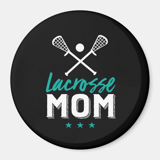 Lacrosse Mom Proud Mother of Sports Player Kid Magnet (Front)