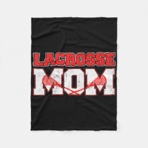 Lacrosse Mom Vintage Retro Lacrosse Stick Sun Gift Fleece Blanket