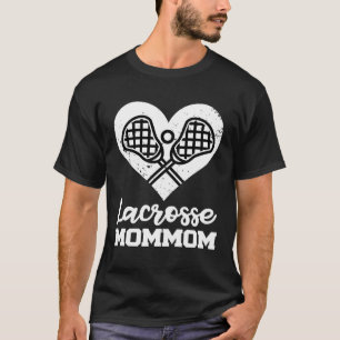 Lacrosse MomMom Heart Lacrosse Player Mom Mom T-Shirt