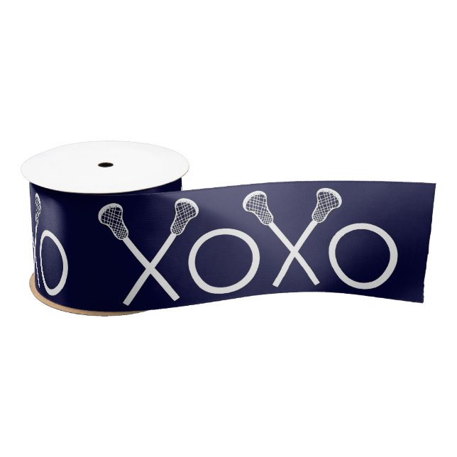 Lacrosse Navy Blue Gift Satin Ribbon (Spool)