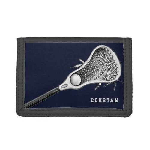 Lacrosse Navy Trifold Wallet