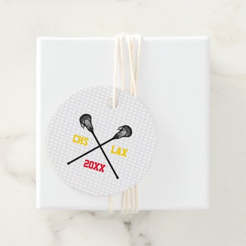 Lacrosse Net Personalized Team Name Year Colors Favor Tags