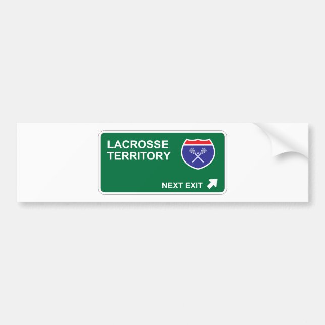 Lacrosse Next Exit Bumper Sticker (Front)