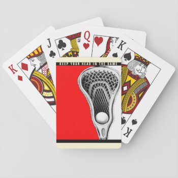 Lacrosse Novelty Gift Playing Cards by lacrosseshop at Zazzle