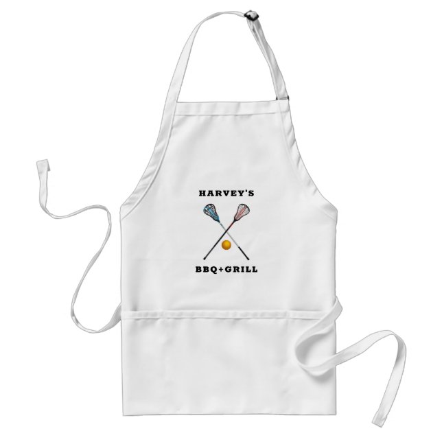 Lacrosse Novelty Gifts Personalized Adult Apron (Front)