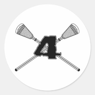 Lacrosse Number 04 Sticker