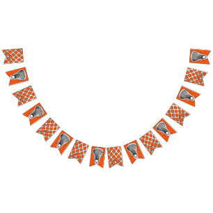 Lacrosse Orange Team Bunting Flags