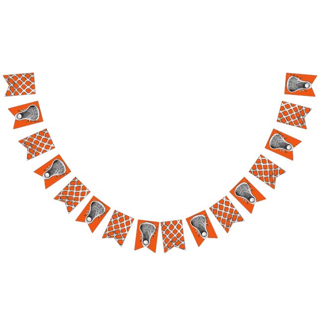 Lacrosse Orange Team Bunting Flags (All)