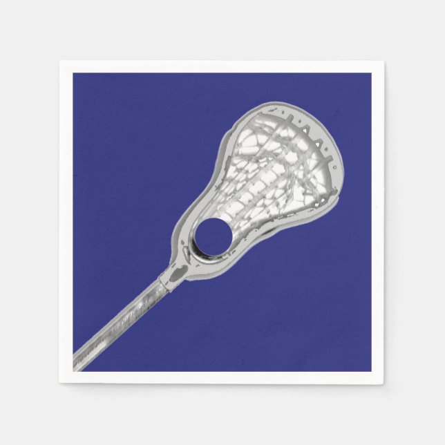 Lacrosse Party Blue Napkins (Front)