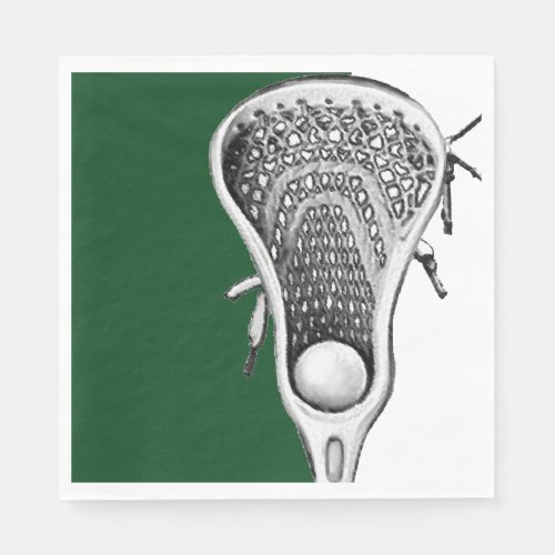 Lacrosse Party Green Napkins