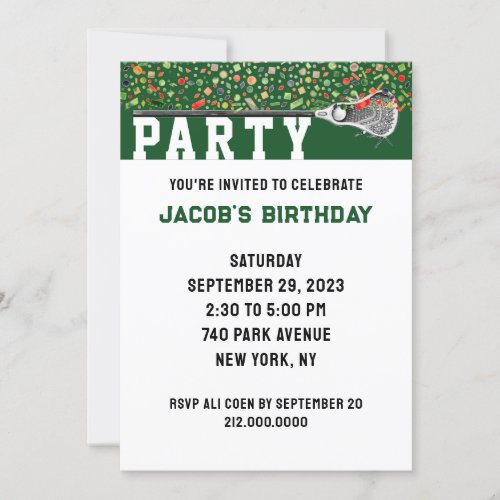 Lacrosse Party Invitation