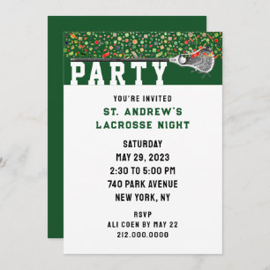 Lacrosse Party Invitation