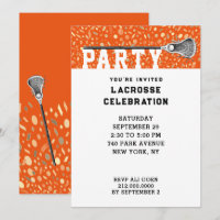 Lacrosse Party Invitations