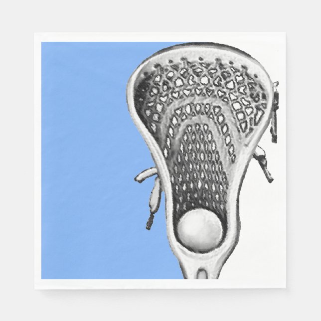 Lacrosse Party Light Blue Napkins (Front)
