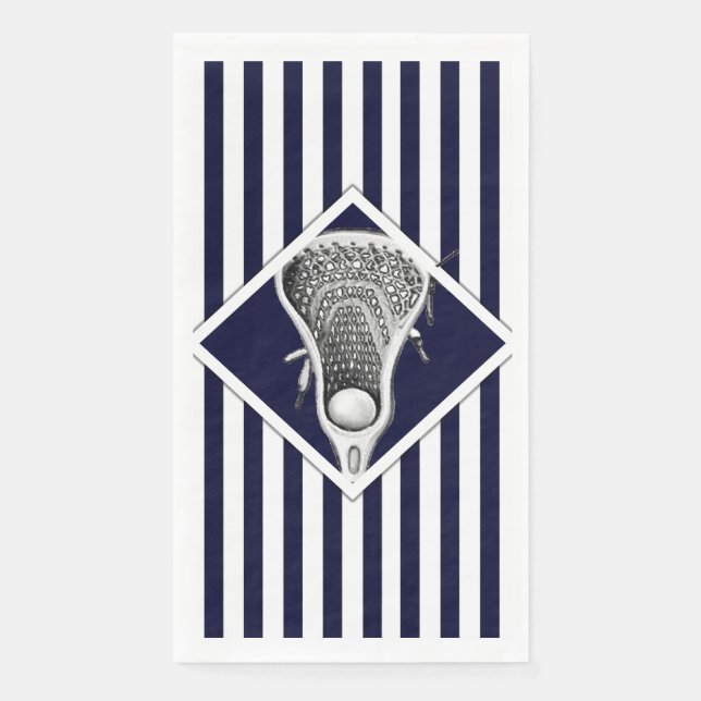 Lacrosse Party Paper Guest Towels (Front)