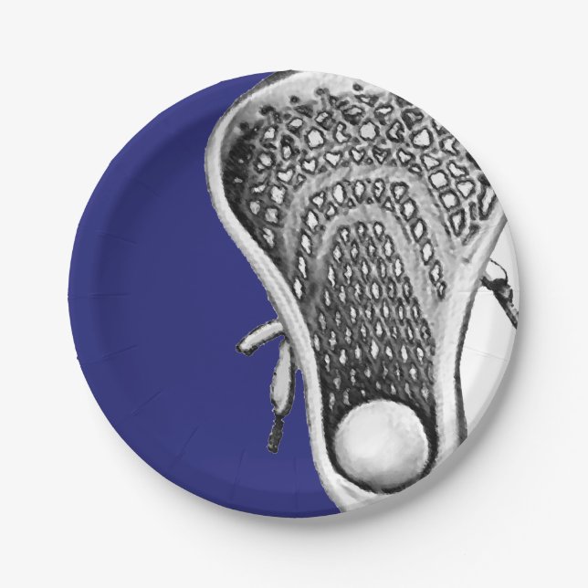Lacrosse Party Paper Plates (Front)