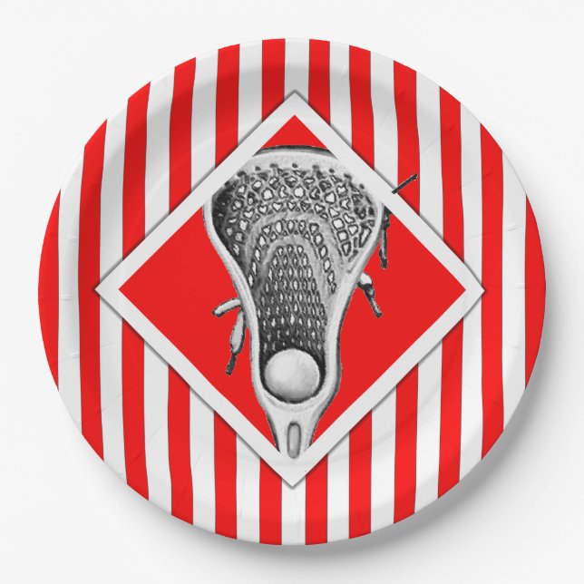 Lacrosse Party Paper Plates (Front)