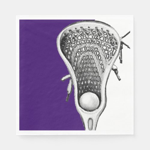 Lacrosse Party Purple Napkins