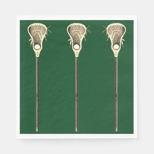 Lacrosse Party Team Green Napkins