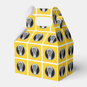 Lacrosse Party Yellow Favor Boxes