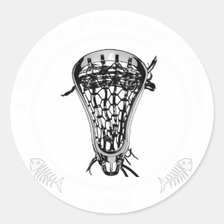 Lacrosse Pass Fish Classic Round Sticker