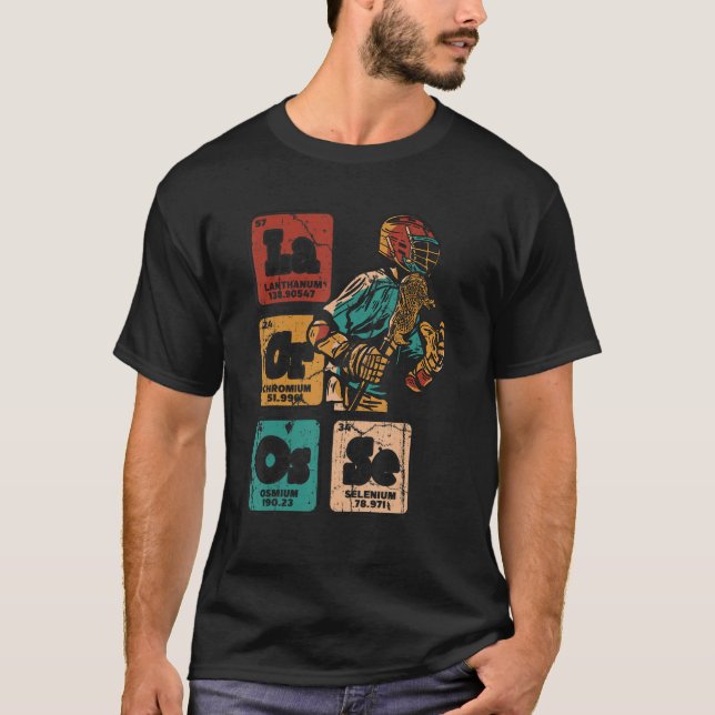 Lacrosse Periodic Table Of Elements Fan Mom Goalie T-Shirt (Front)