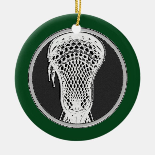 Lacrosse Personalized Collectible Ceramic Ornament (Front)