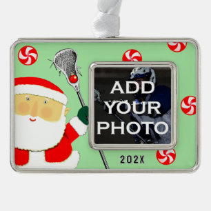 Lacrosse Photo Christmas Ornament