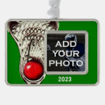 Lacrosse Photo Silver Plated Framed Ornament at Zazzle