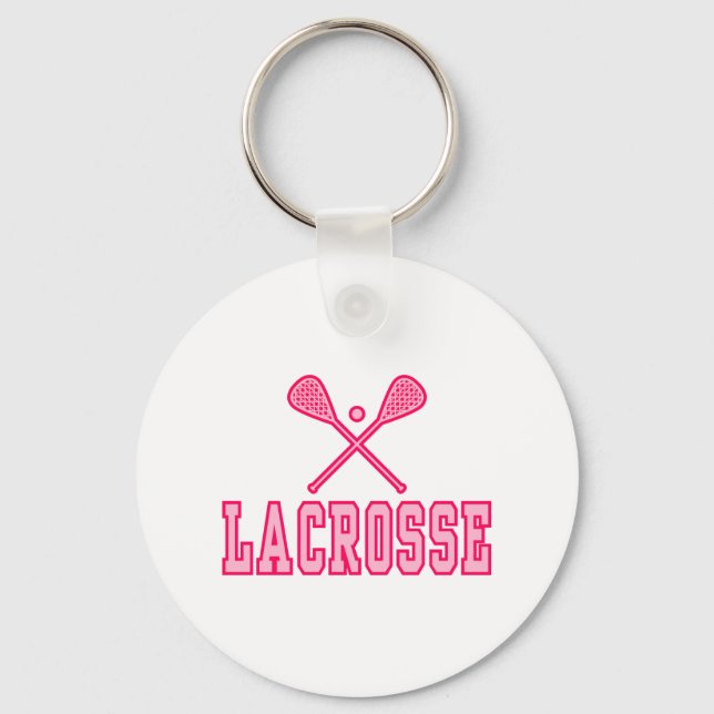 Lacrosse Pink Keychain (Front)