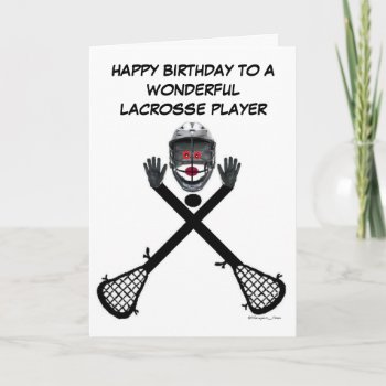 Lacrosse Player Birthday Card by Graphix_Vixon at Zazzle