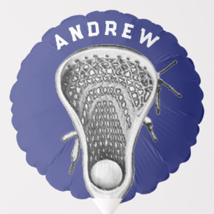 Lacrosse Player Blue Balloon