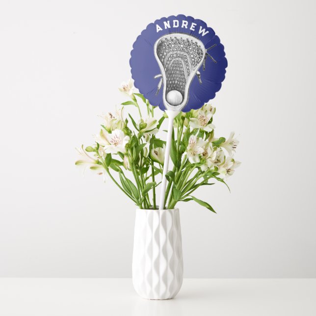 Lacrosse Player Blue Balloon (Vase)
