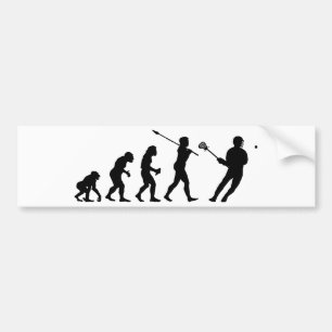 Lacrosse Player Bumper Sticker