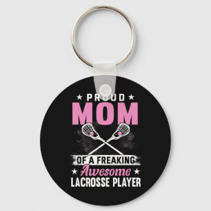 Lacrosse Player Coach Mom Mother Keychain
