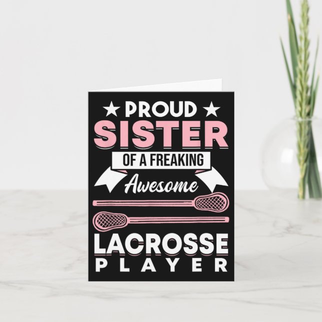 Lacrosse Player Coach Sister 1  Card (Front)