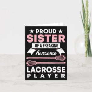 Lacrosse Player Coach Sister 1 Card