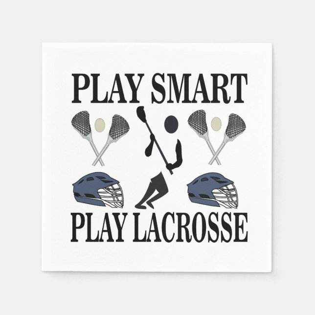 Lacrosse Player Coach Team Party Napkins (Front)