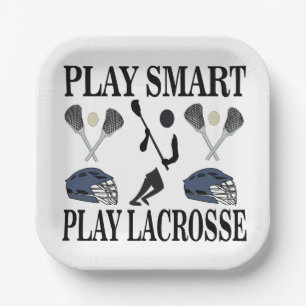 Lacrosse Player Coach Team Party Paper Plates