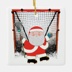 Lacrosse Player Collectible Ceramic Ornament