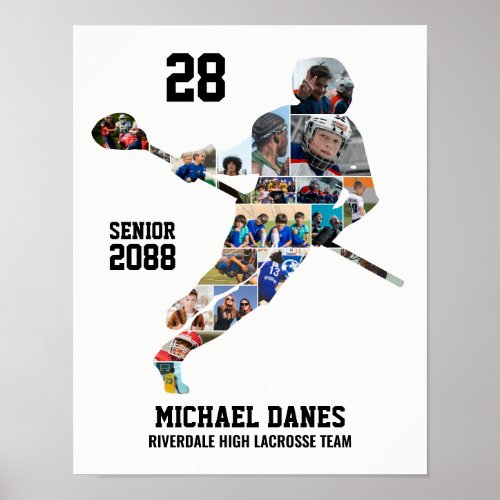 Lacrosse Player Custom Sports Photo Collage