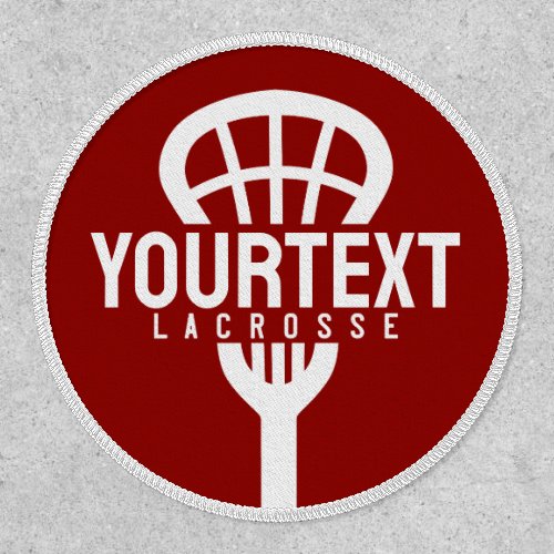 Lacrosse Player CUSTOM TEXT Team Mesh Sport Stick  Patch
