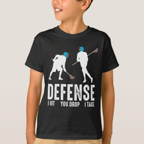 Lacrosse Player Defense Lax Defender Goalie T_Shirt