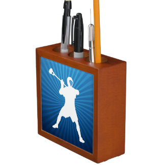 Lacrosse Player Desk Organizer