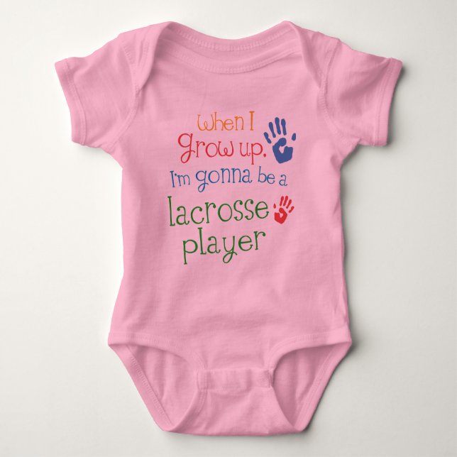 Lacrosse Player (Future) Infant Baby T-Shirt Baby Bodysuit (Front)