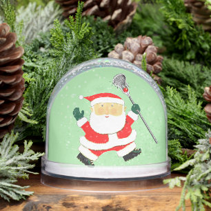 Lacrosse Player Holiday Gift Snow Globe