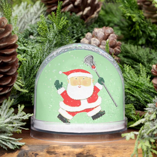 Lacrosse Player Holiday Gift Snow Globe (Winter)