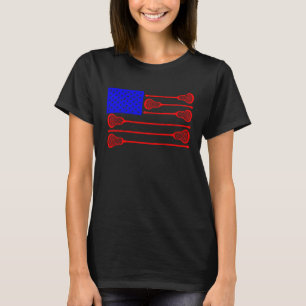 Lacrosse Player Independence Day Lax Patriotic Goa T-Shirt